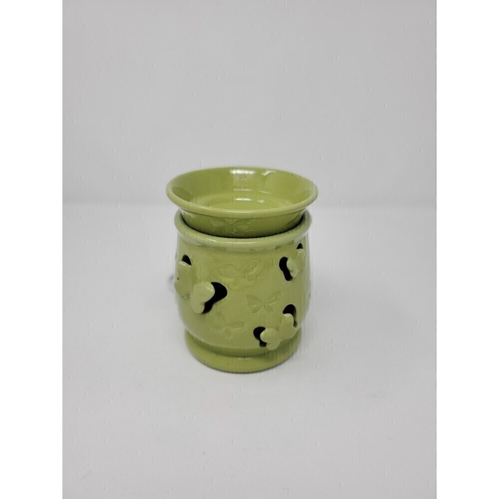 SCENTSY RETIRED FLUTTERBY BUTTERFLY GREEN FULL SIZE WAX WARMER HOME FRAGRANCE